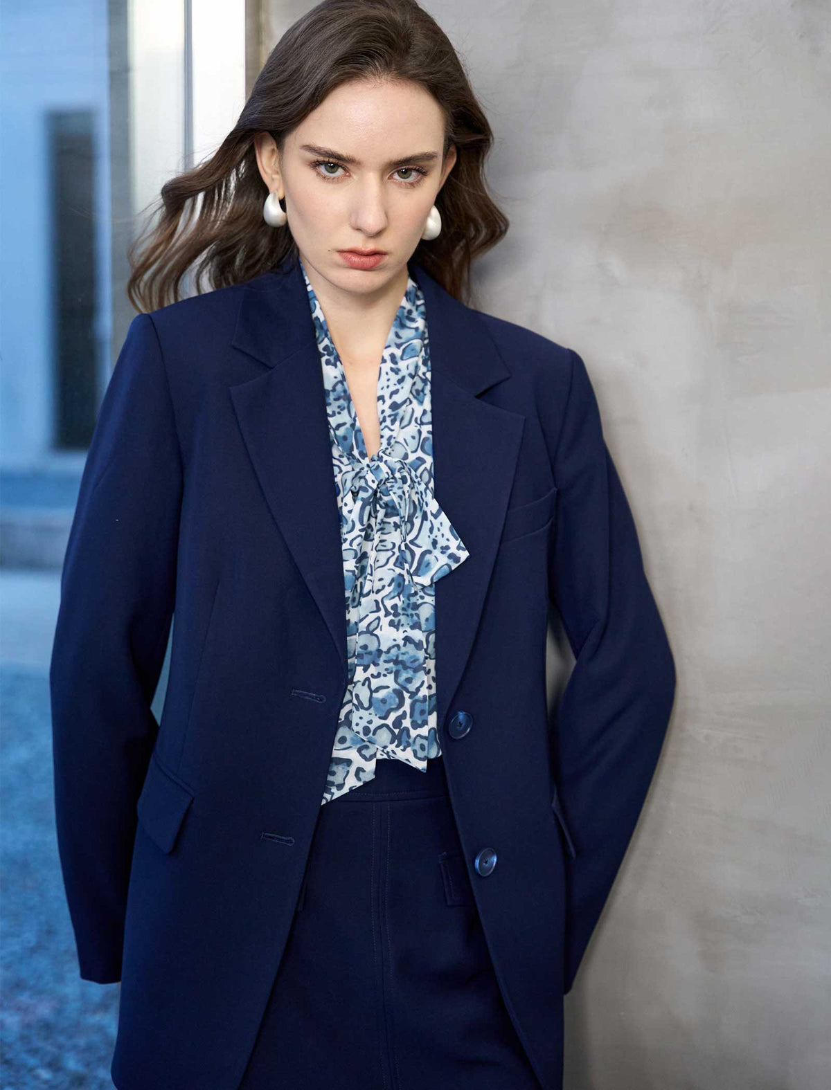 Classic Single Button Tailored Blazer