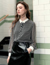 Checkered Button Up Blouse