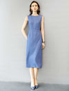 Light Blue Denim Sheath Dress