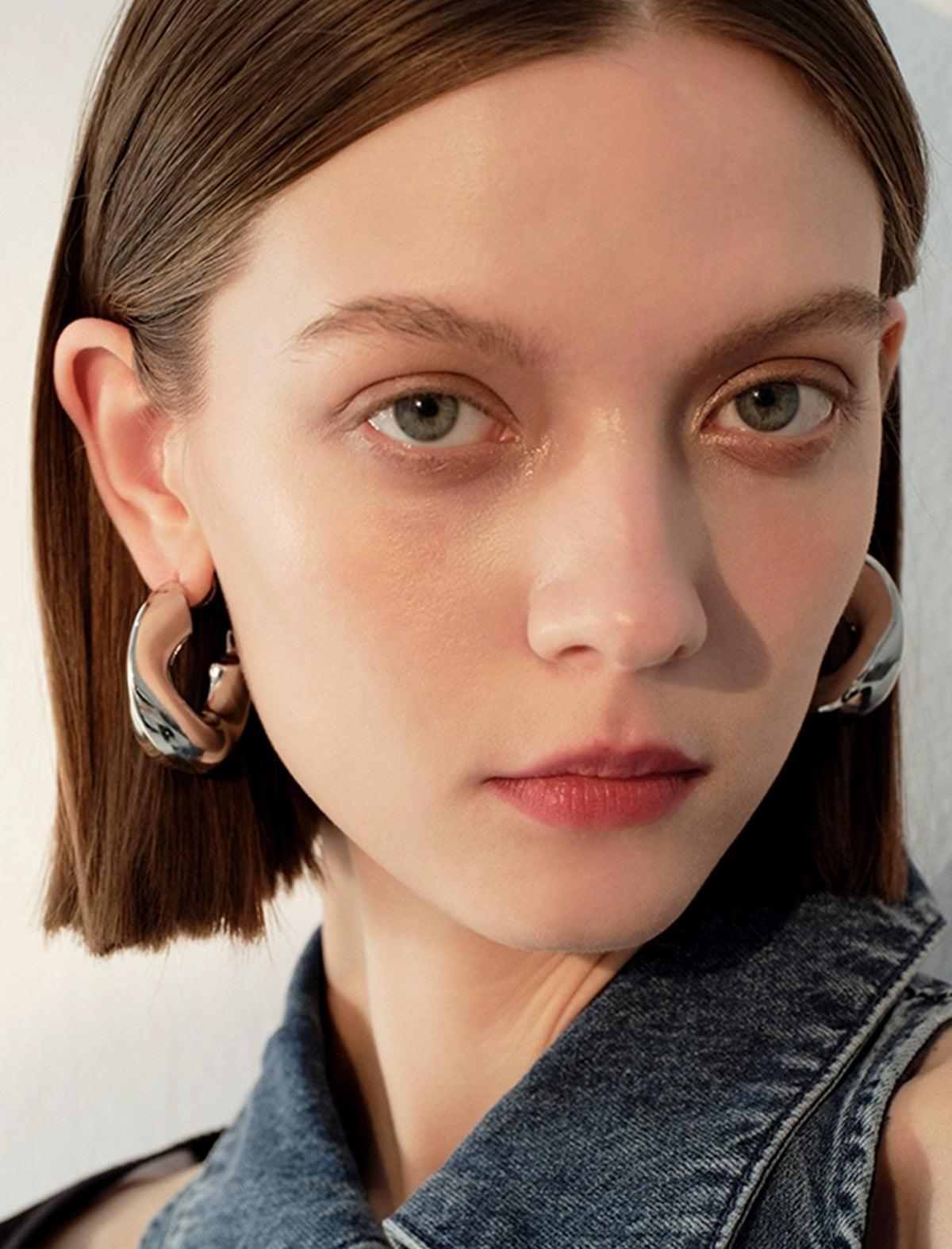 Irregular Curved Hoop Earrings
