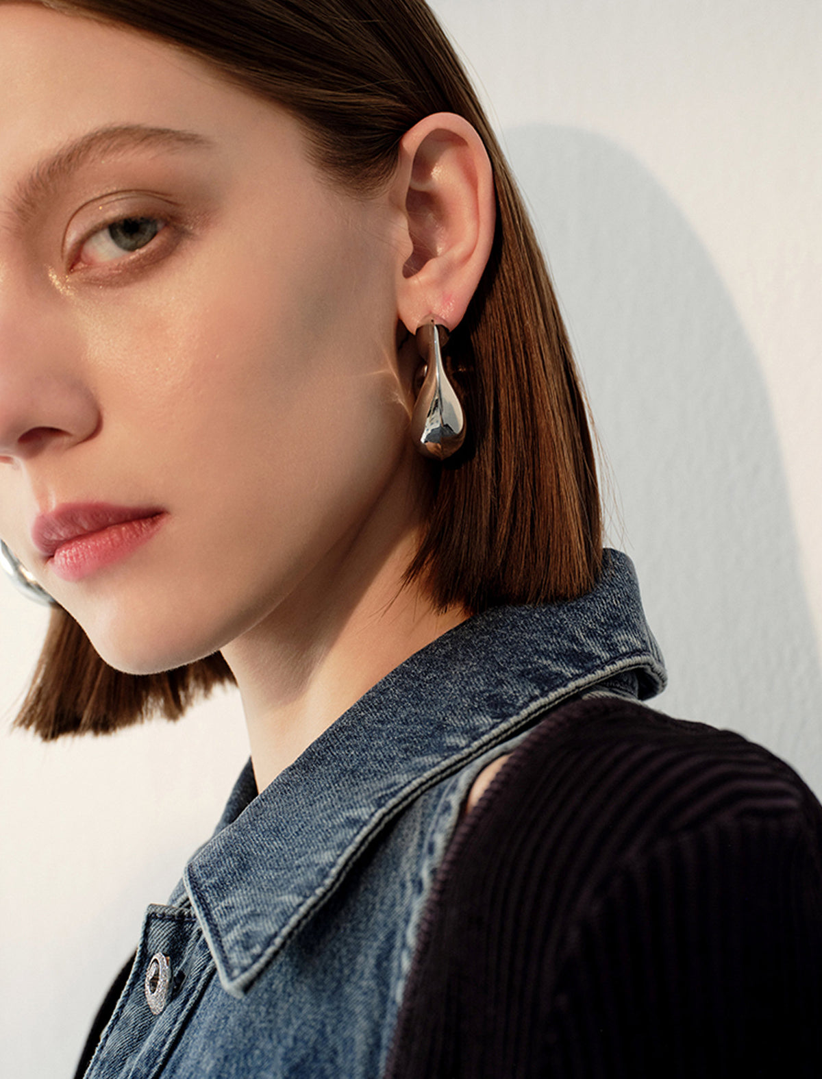 Irregular Curved Hoop Earrings