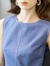 Light Blue Denim Sheath Dress