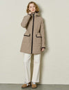 Hooded Drawstring Waist Quilted Padded Jacket