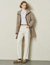 Hooded Drawstring Waist Quilted Padded Jacket