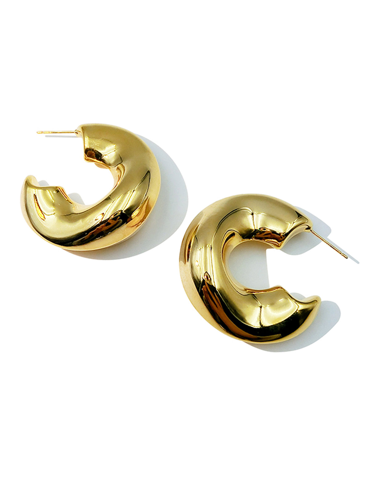 Irregular Curved Hoop Earrings