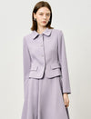 Single Breasted Collared Long Sleeve Jacket