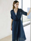 V-Neck Tencel Shirt Dress