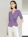 V-Neck Wrap Ribbed Top