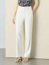 Beige Wide-Leg Pants