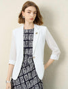 3/4 Sleeve Button-Front Blazer