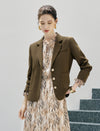 Double Breasted Notched Lapel Tailored Blazer