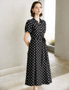 Black Polka Dot Shirt Dress