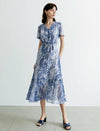V-Neck Printed Mermaid Dress