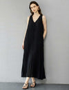 Intricate Pleated Halter Neck Gown