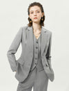 Solid Color Classic Suit Jacket