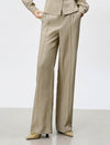Tencel-Wool Blend Wide Leg Pants
