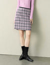Tweed Plaid Mini Skirt