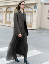 Charcoal Tiered Tulle Maxi Skirt