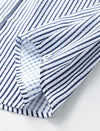 Simple Striped Jacquard Button-Down Shirt