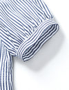 Simple Striped Jacquard Button-Down Shirt