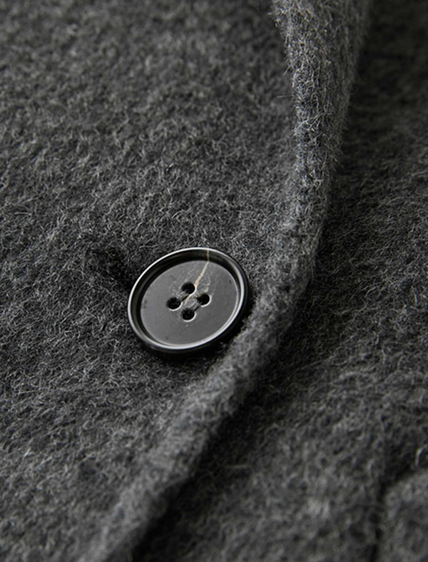 Wool-Camel Hair Blend Double-Breasted Maxi Coat