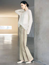 Vintage Washed Rhinestone Wide Leg Denim Pants