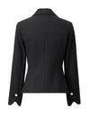 Pearl Button Slim Fit Lapel Blazer