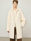 100% Alpaca Oversized Classic Collar Wool Coat