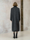 Wool Yak Blend Double-Breasted Maxi Coat