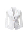 Lace Tailored Blazer with Three Quarter Sleeves