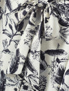 Botanical Print Bow Tie Blouse