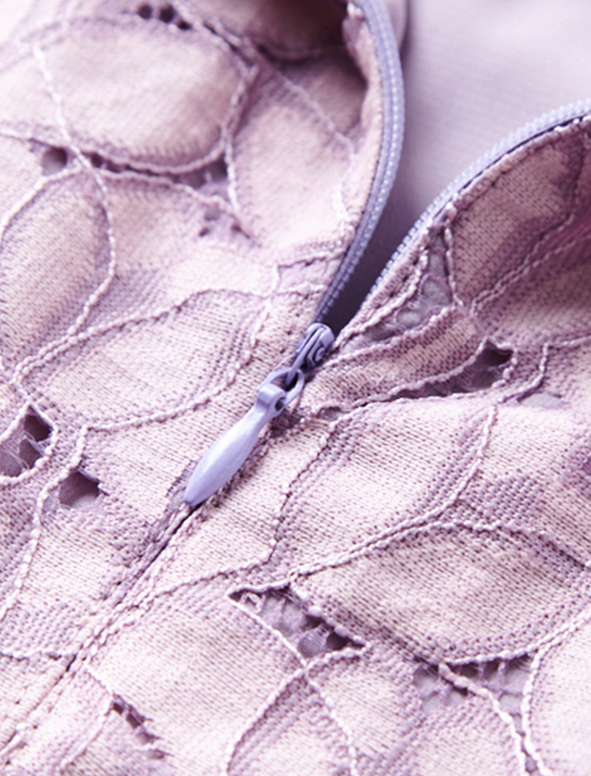 Lilac Lace Mermaid-Hem Dress