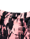 Abstract Brushstroke Print Fishtail Midi Skirt