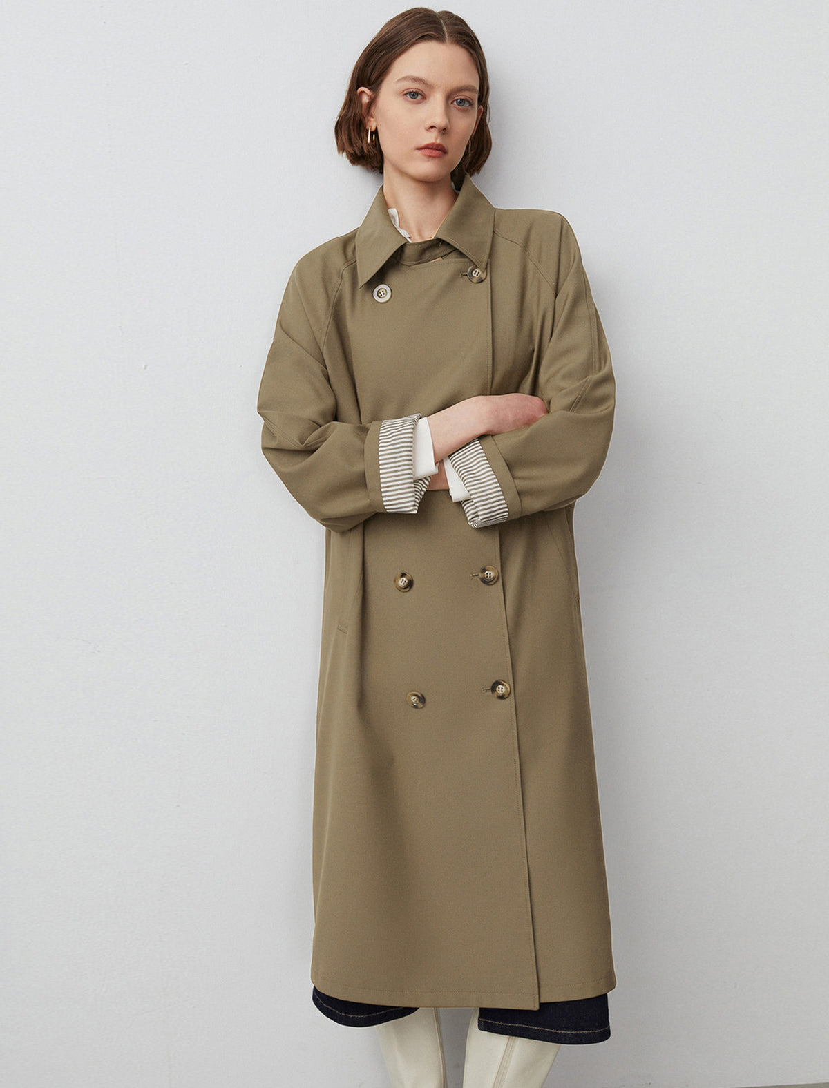 Double-Breasted Relaxed Fit Trench Coat