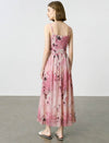 Pink Tie-Dye Midi Slip Dress