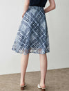 Plaid Lace A-Line Skirt