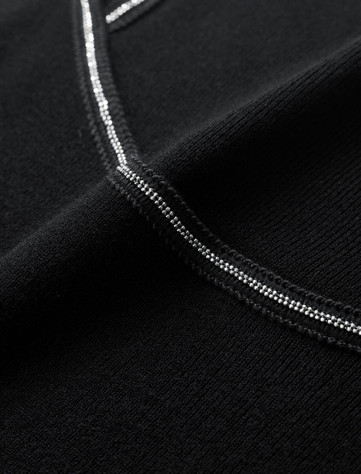 Slim Fit Cutout High Neck Long-Sleeve Knit Top