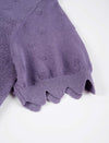 Lavender Scalloped Sleeve Knit Cardigan