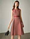 Sleeveless Geometric Jacquard Dress