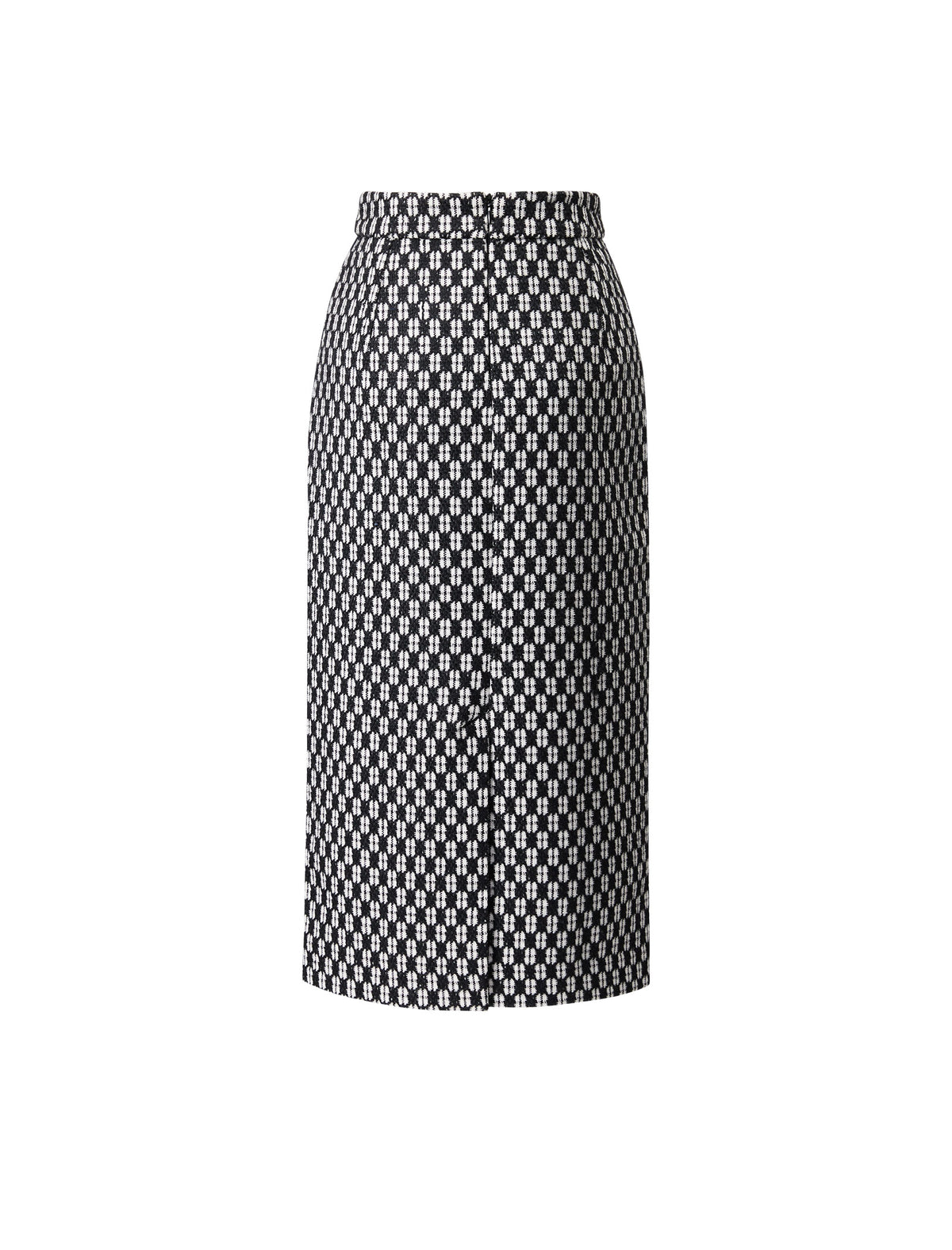 Vintage-Inspired Textured Calf-Length Skirt