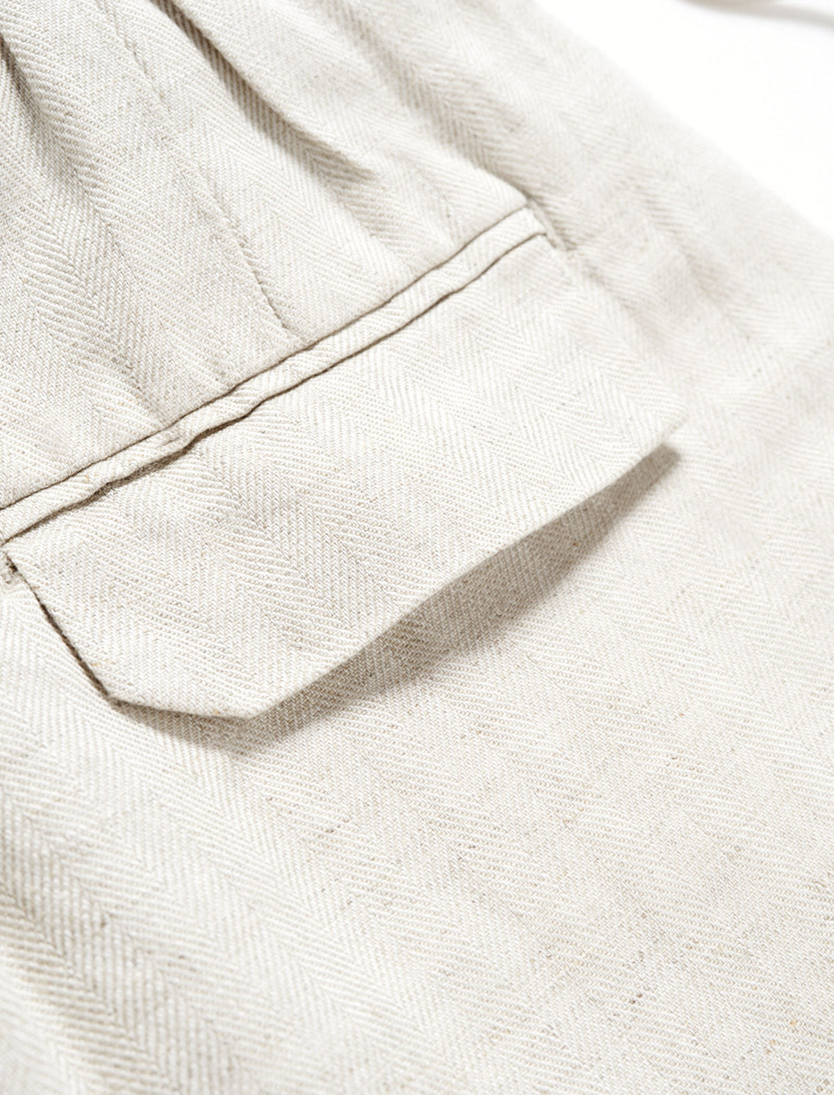 Linen Wide-Leg Drawstring Pants