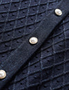Diamond Textured Short Sleeve Knit Cardigan