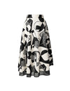 Reversible Geometric Print Mesh Detail Midi Skirt