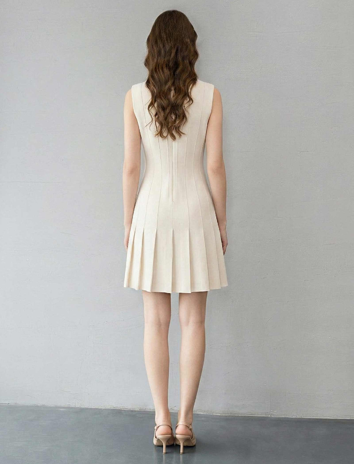 Sophisticated Pleated Cocktail Dress