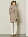 Hooded Drawstring Waist Quilted Padded Jacket