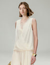 Lace Trim V-Neck Sleeveless Top