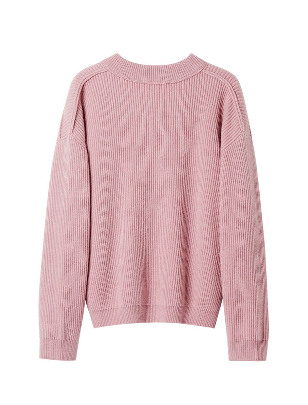 Half-Zip Ribbed Sweater