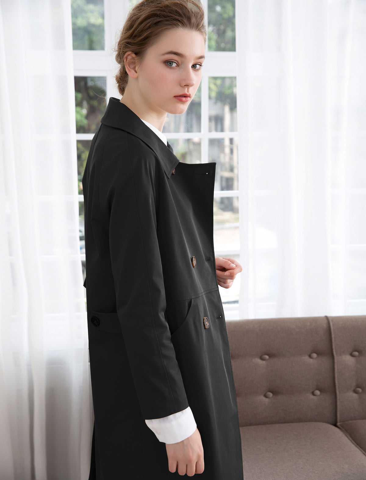 Double-Breasted Trench Coat