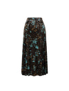 Floral Print High-Waist A-Line Midi Skirt