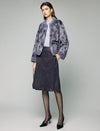Wrap-Front Button High-Waist A-Line Midi Skirt